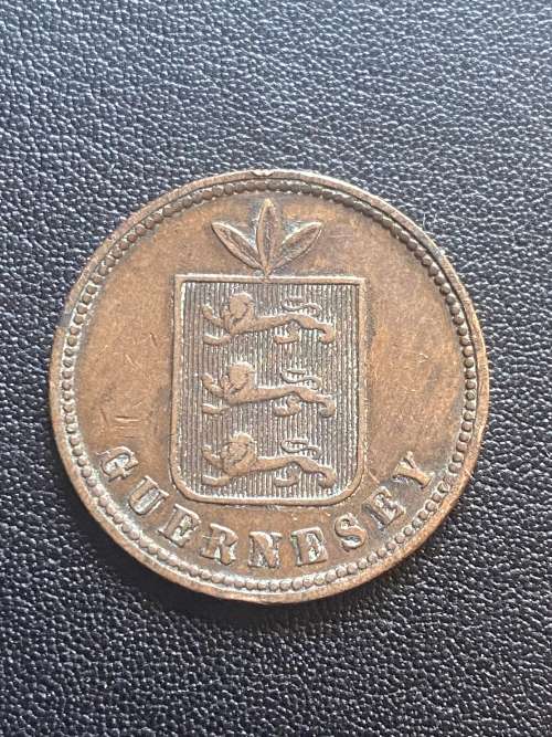 1864 Guernsey 4 Doubles Coin