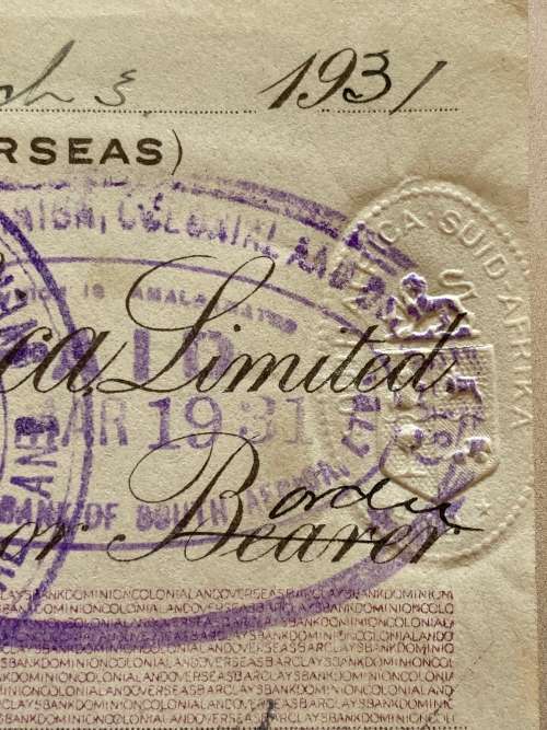 1931 issued Cheques in Sequential numbers.