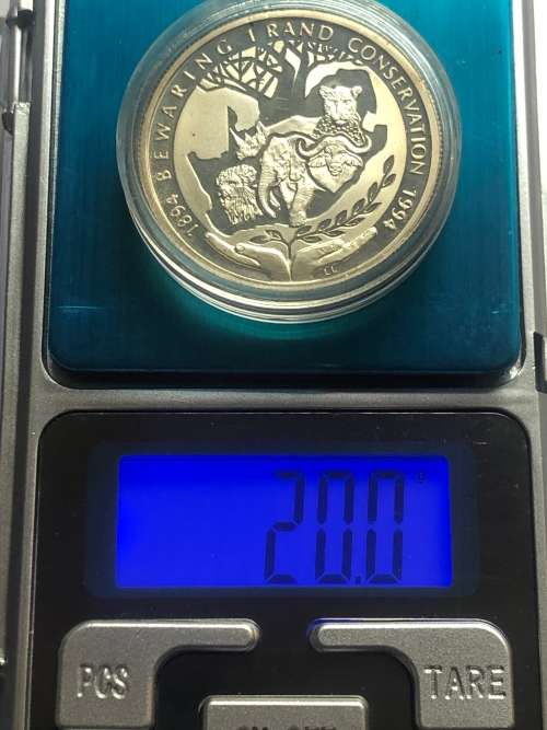 1994 R1 Protea Silver coin. Conservation