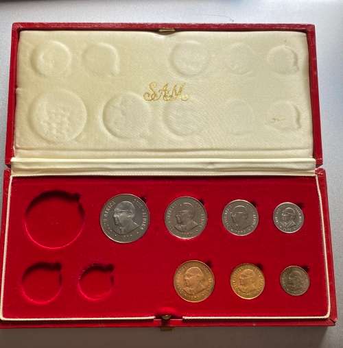 1979 Partial Proof Set - Includes 1/2c-50c in SA Mint Box. Brilliant Proof Coins.