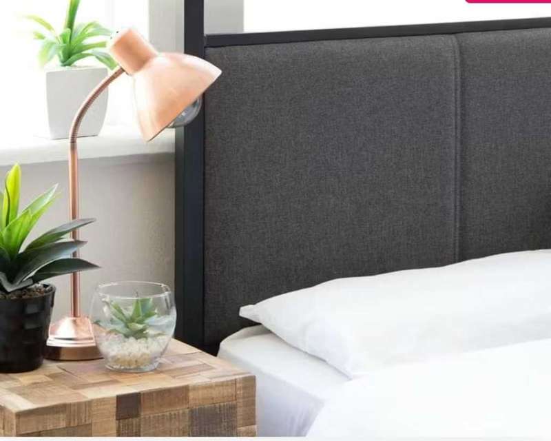 Cielo Lara Contemporary Metal Bed base (Queen Size)