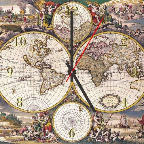 Old Map Clock