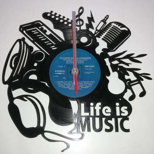 Life Is Music LP vinyl Clock