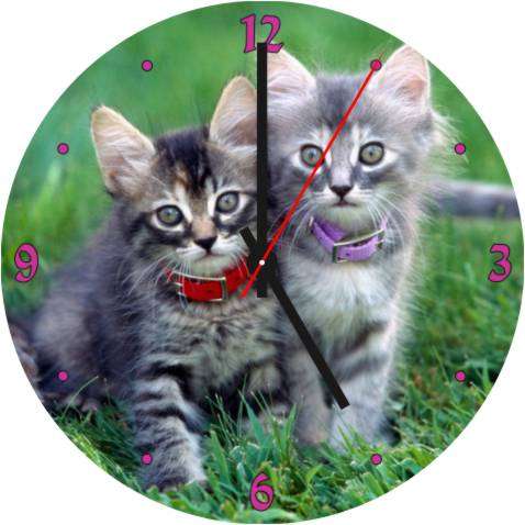 Cat CD Clock