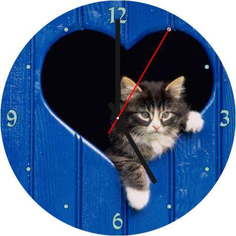 Cat CD Clock