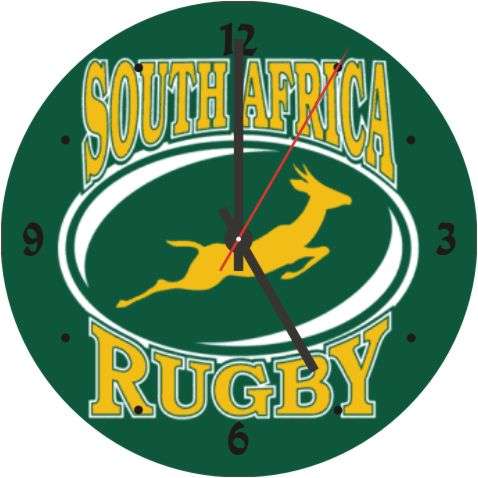 South Africa Rugby CD Clock