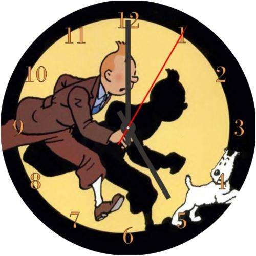 TINTIN CD Clock