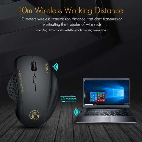 iMICE G6 2.4GHz Adjustable 1600DPI Silent Wireless Office Mouse