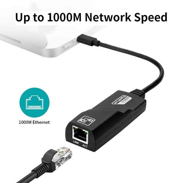 Type C To RJ45 Ethernet Adapter