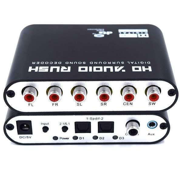 HD Audio Rush, Digital Sound Decoder Converter 5.1 Channel