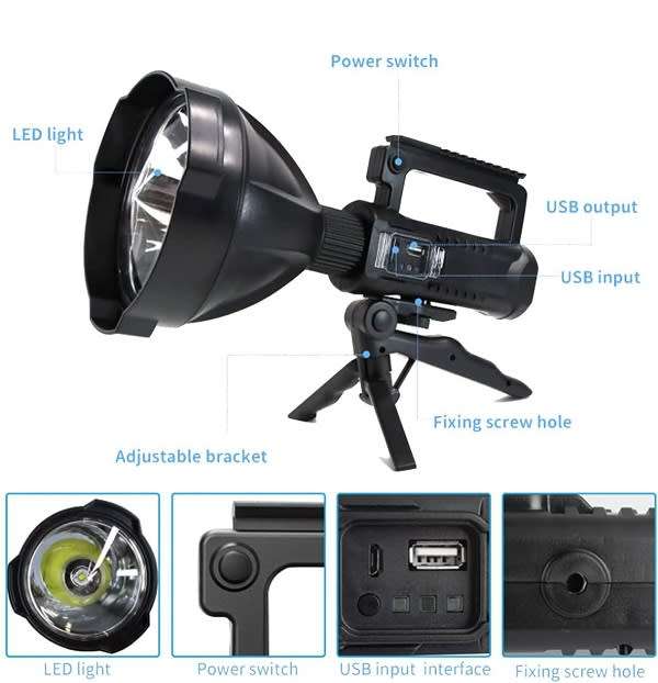 Rechargeable Multifunctional Searchlight