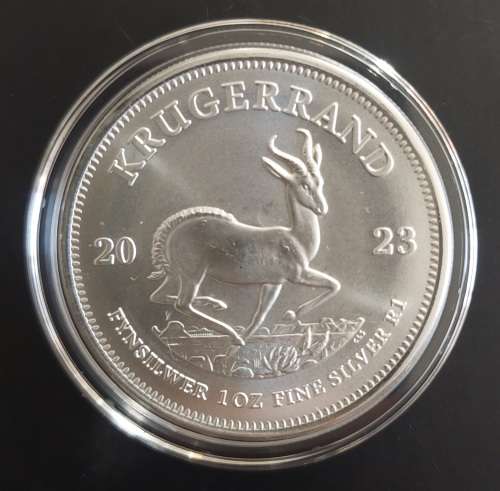 1 x 1/Oz Fine silver Kruger Rand!!! BRAND NEW 2023CAPSULED BU