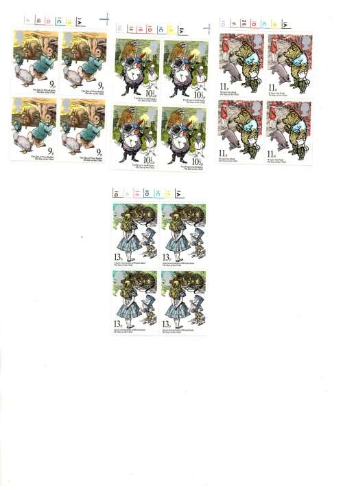 GB-1979-International Year of the Child-MNH-**- 4 x Control Blocks of 4