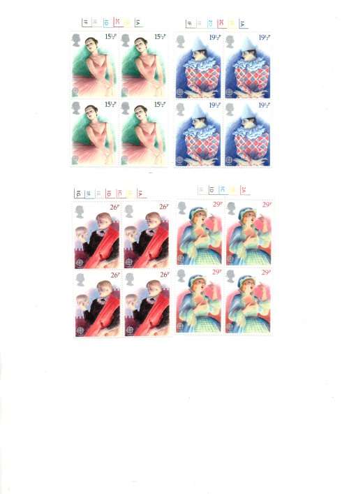 GB-1978-Centuaries of Cyclists` Touring Club and British Federation-MNH-**- 4 x Blocks of 4