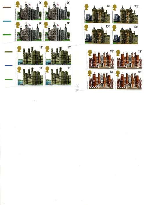 GB-1978-British Architecture. Historic Buildings-MNH-**- 4 x Blocks of 4