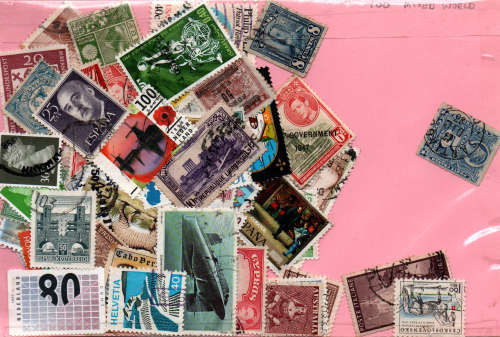 Stamp Album Clearance 100 Mixed World
