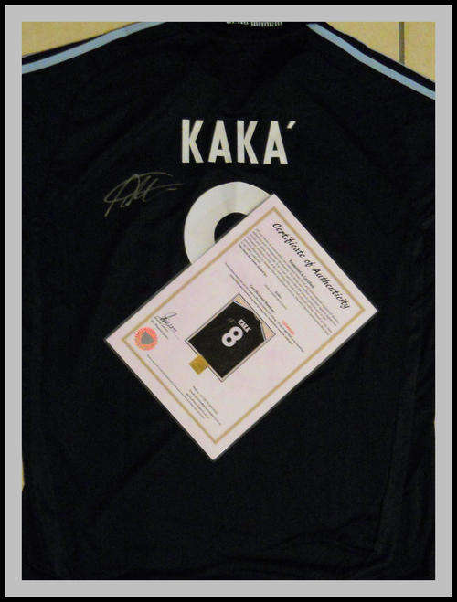 KAKA SIGNED REAL MADRID SHIRT WITH CERTIFICATE OF AUTHENTICITY