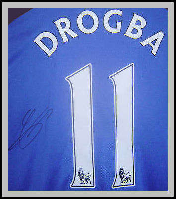 DROGBA SIGNED CHELSEA SHIRT WITH CERTIFICATE OF AUTHENTICITY