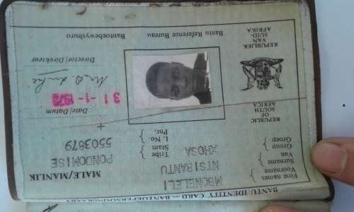 Pass Book (Dompas) Apartheid Policing Era