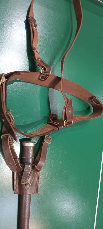 Sword with leather belt