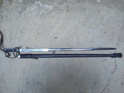 Sword with leather belt