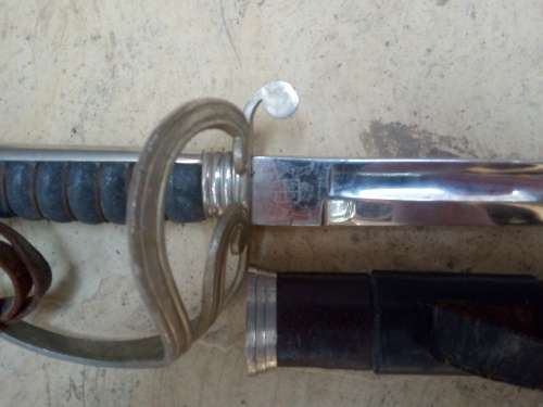 Sword with leather belt