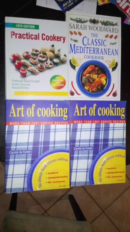 Art of Cooking 1 & 2 Carolie de Koster, Practical cookery 10th edition & Classic Mediterranean