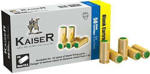 9mm P.A.K blank cartridges (50 ROUNDS)