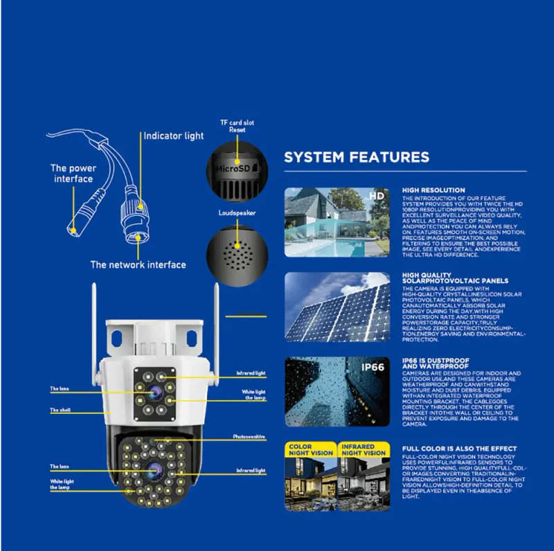 Jortan Gun Ball Linkage WiFi Dual Camera