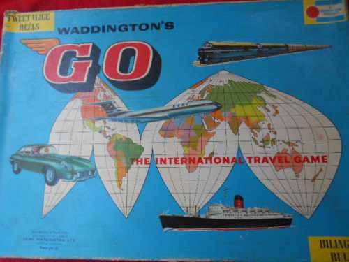 1966 board game:GO.  Condition: Box cover is worn, contents inside are very good.
