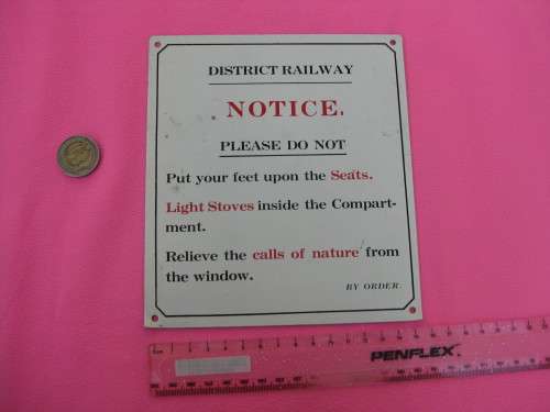 Used, Modern Metal Railway sign