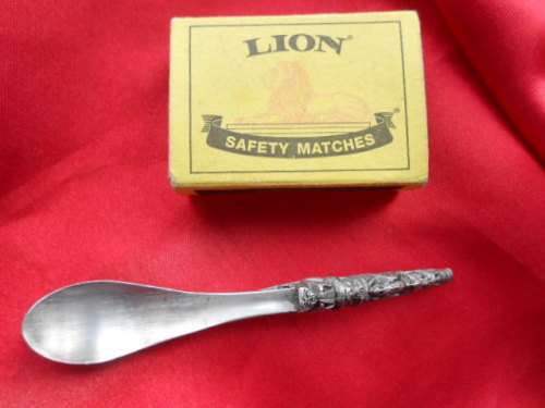 Pewter spoon - lots of detail.