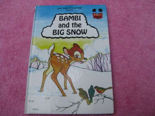 "Bambi and the big snow"  Hard cover.  Walt Disney Productions.