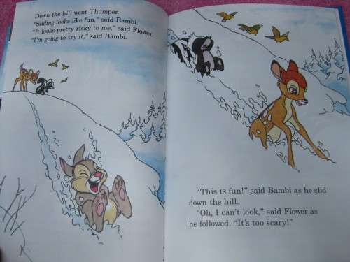 "Bambi and the big snow"  Hard cover.  Walt Disney Productions.