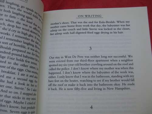 "Stephen King on Writing"  Soft cover. A memoir.
