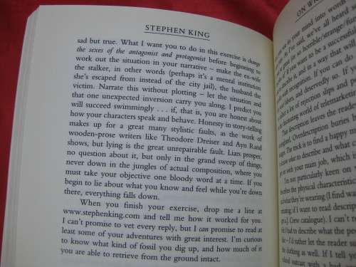"Stephen King on Writing"  Soft cover. A memoir.