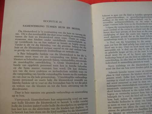 1960  `Kleuterskool - Handboek  Nursery School Hand Book`  Hard cover