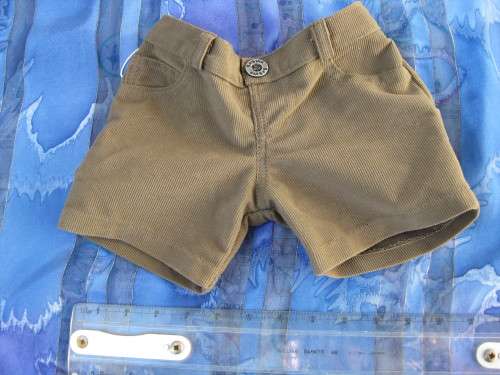 Teddy bear`s clothes   Brown shorts for child`s teddy