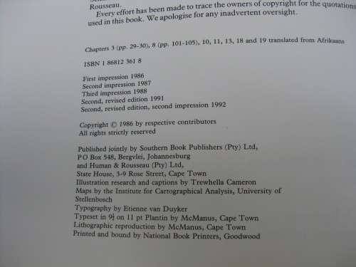 1992.  `A New Illustrated History of South Africa`  Hard cover.