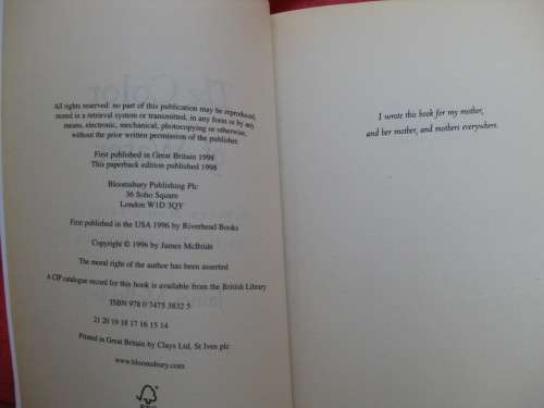 `The Color of Water`  Soft cover  James McBride.