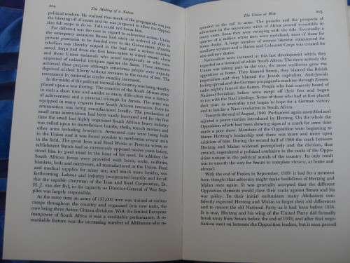 1969  `The Making of a Nation` A History of the Union of South Africa, 1910-1961.  D.W. Kruger.