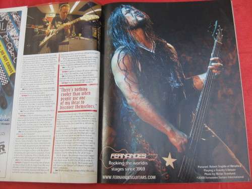 `Guitar` magazine  December, 2008.  Metallica.