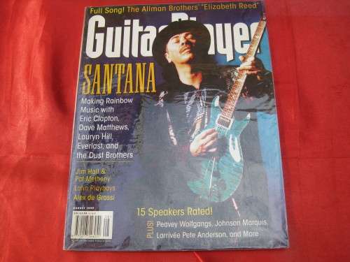 `Guitar Player` magazine August, 1999. Santana.
