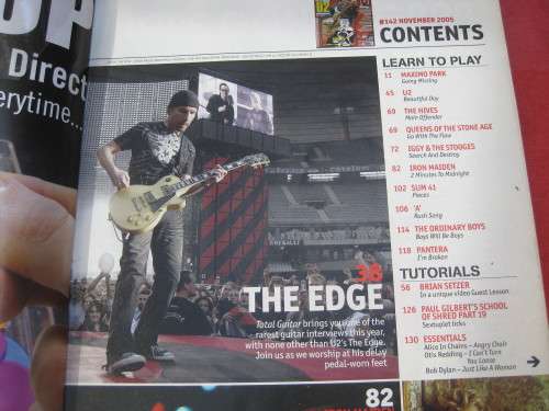 `Total Guitar` magazine November, 2009. U2