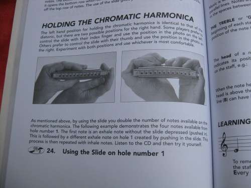 `Complete learn to play Harmonica Manual`  Soft cover.  2 CD`s.