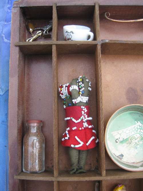 Printer`s tray complete with ornaments.