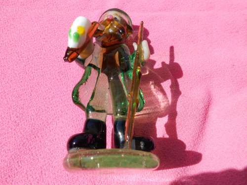 Murano glass ornament of a musician.  100mm high.  Delightfully unusual. No chips or cracks.