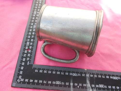 Pewter mug.