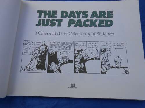 `The Days are Just Packed`  Calvin and Hobbes.  Soft cover.