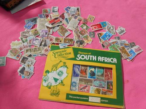 South African stamps.  200 stamps.